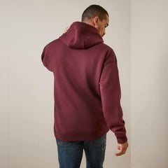 Rebar Graphic Hoodie Men - MALBEC/ GREY