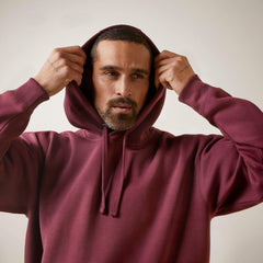 Rebar Graphic Hoodie Men - MALBEC/ GREY