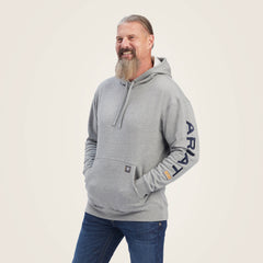 Rebar Graphic Hoodie Men - HEATHER GREY/DEEP ULTRAMARINE