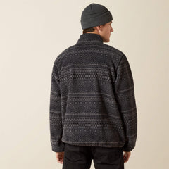 Polar Bear Mock Sweater Men - CHARCOAL GEO