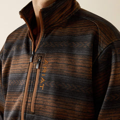 Caldwell Full Zip Sweater Men - LIGHT BROWN SOUTHWEST