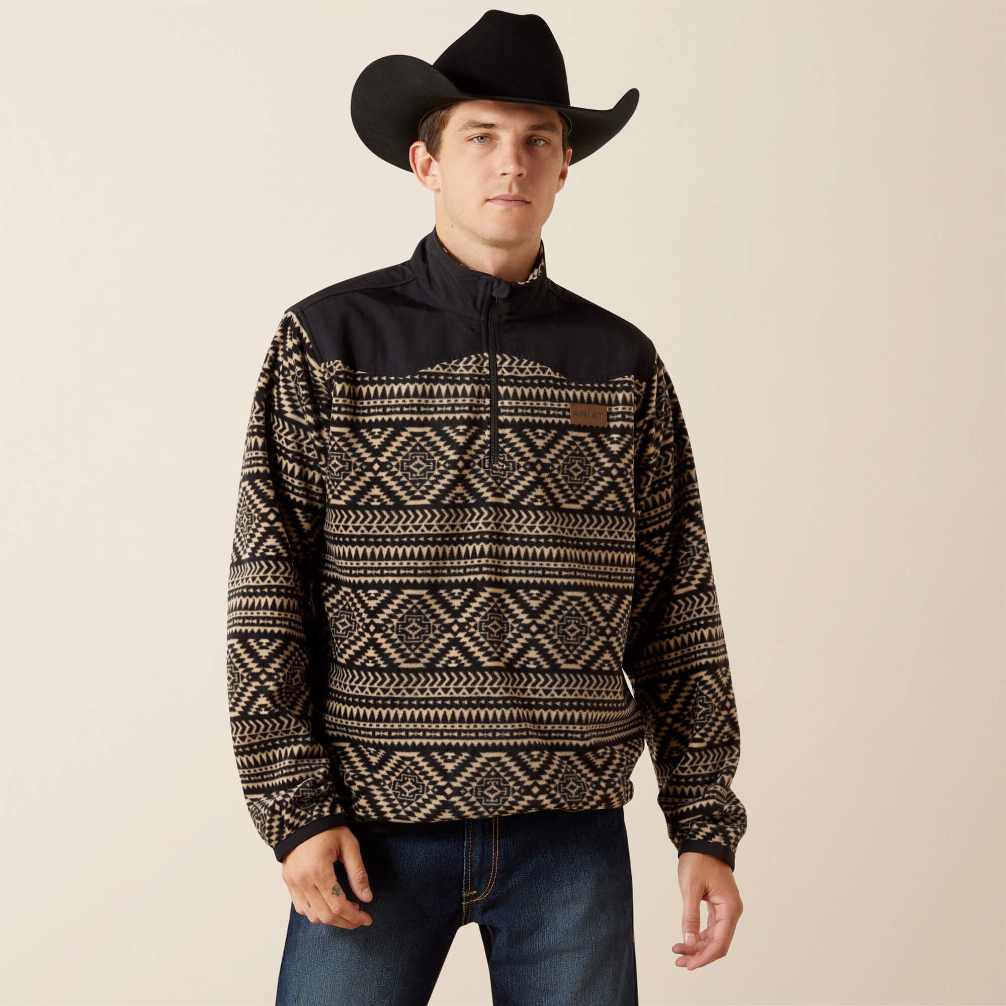Basis Fleece Sweater Men - BLACK SOUTHWEST