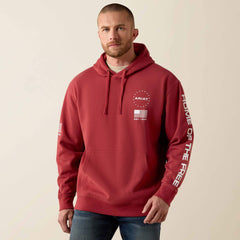 Ariat Sponsor Patriot Hoodie Men - BRICK RED
