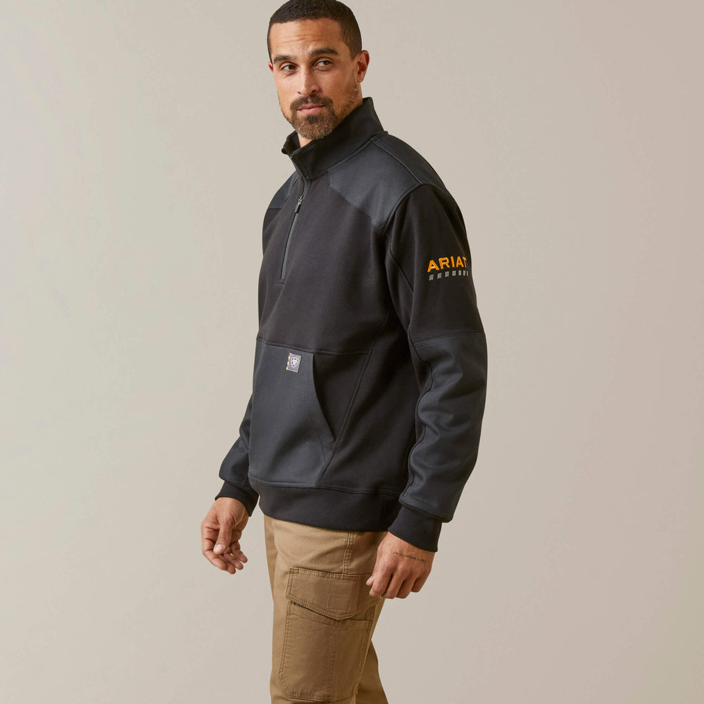 Rebar Workman Duracanvas 1/4 Zip Sweatshirt Men - BLACK/ BLACK