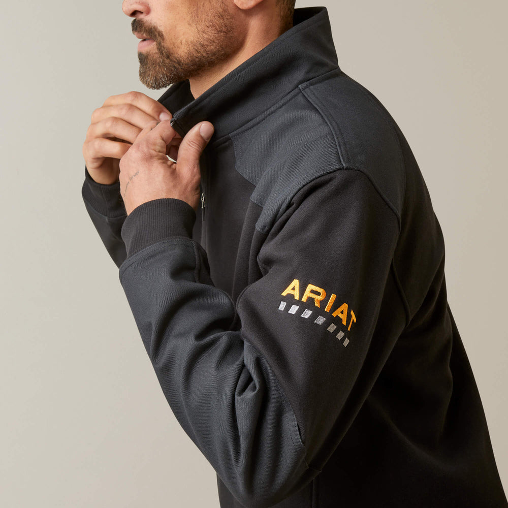 Rebar Workman Duracanvas 1/4 Zip Sweatshirt Men - BLACK/ BLACK