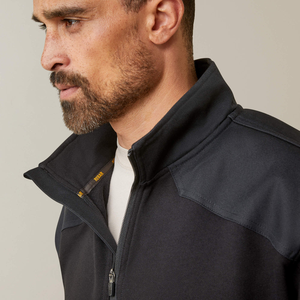 Rebar Workman Duracanvas 1/4 Zip Sweatshirt Men - BLACK/ BLACK