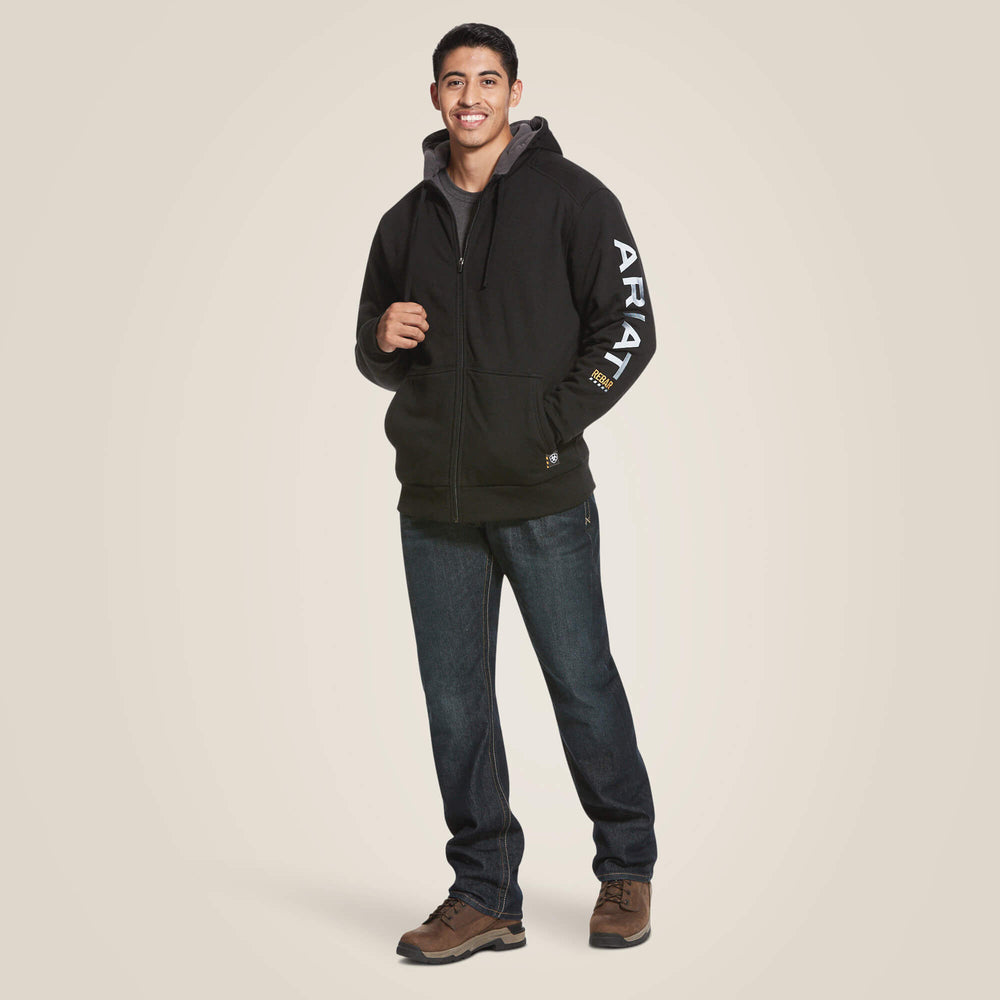 Rebar All-Weather Full Zip Hoodie Men - BLACK