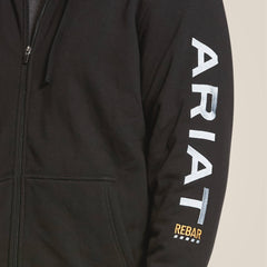 Rebar All-Weather Full Zip Hoodie Men - BLACK
