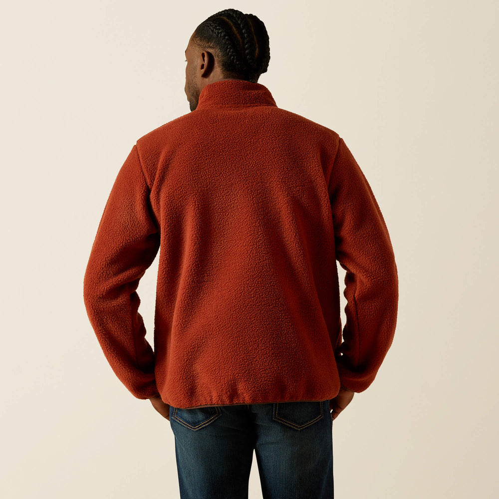 Polar Bear Mock Sweater Men - RUST