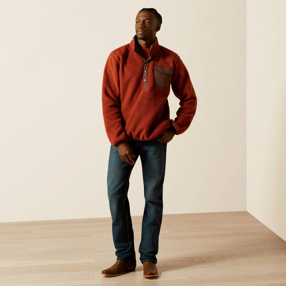 Polar Bear Mock Sweater Men - RUST