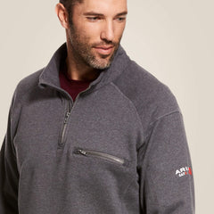 FR Rev 1/4 Zip Top Men - CHARCOAL HEATHER