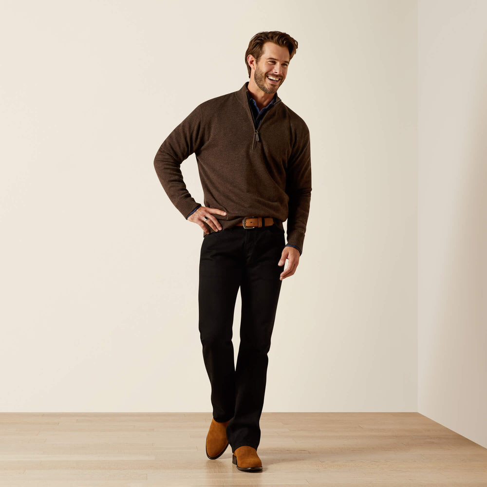 Bolinas Sweater Men - BROWN HEATHER