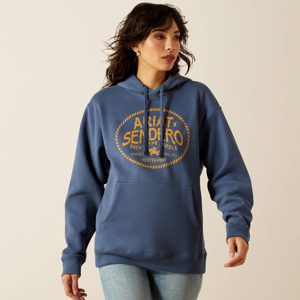 Sendero Back in the Saddle Hoodie Men - DARK DENIM