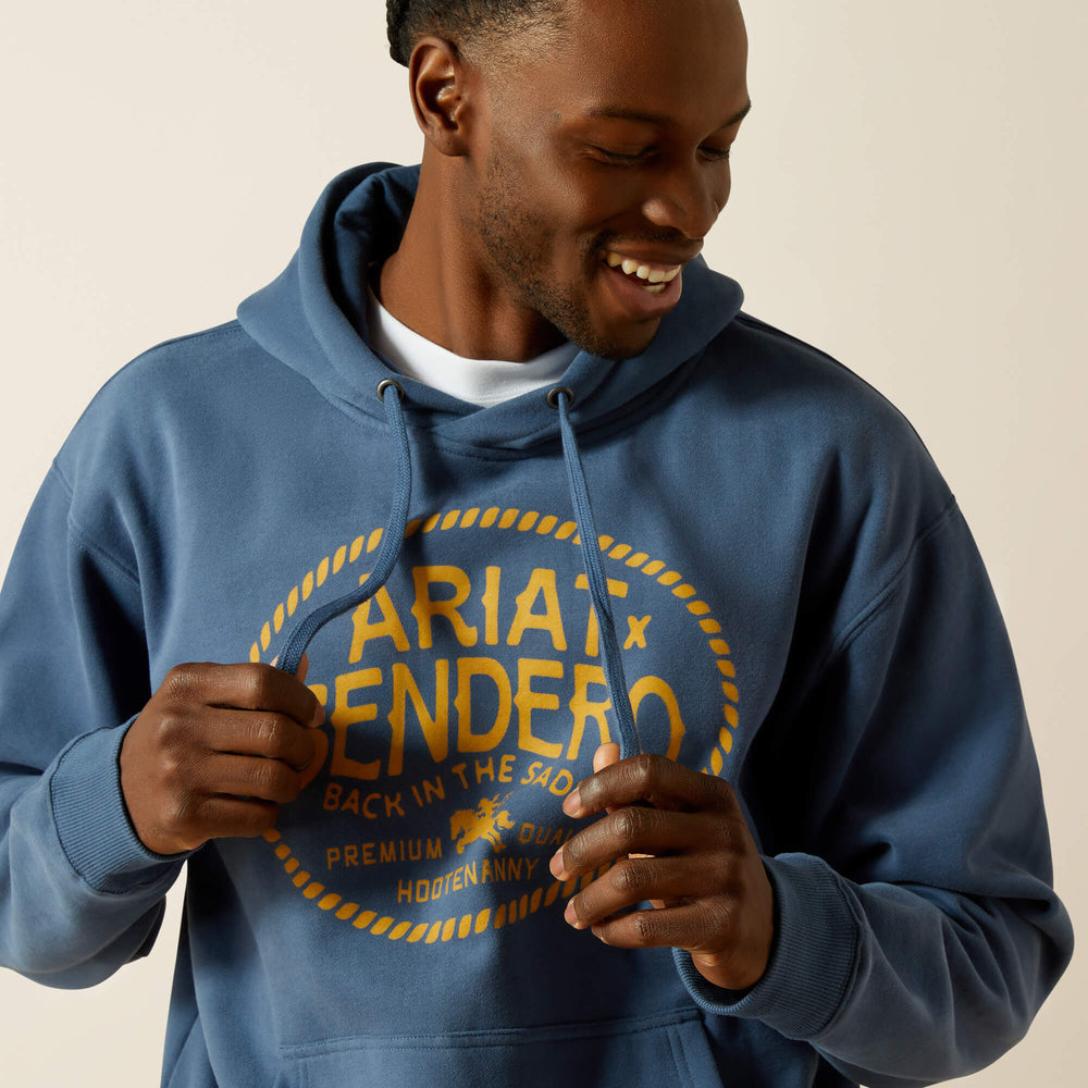 Sendero Back in the Saddle Hoodie Men - DARK DENIM