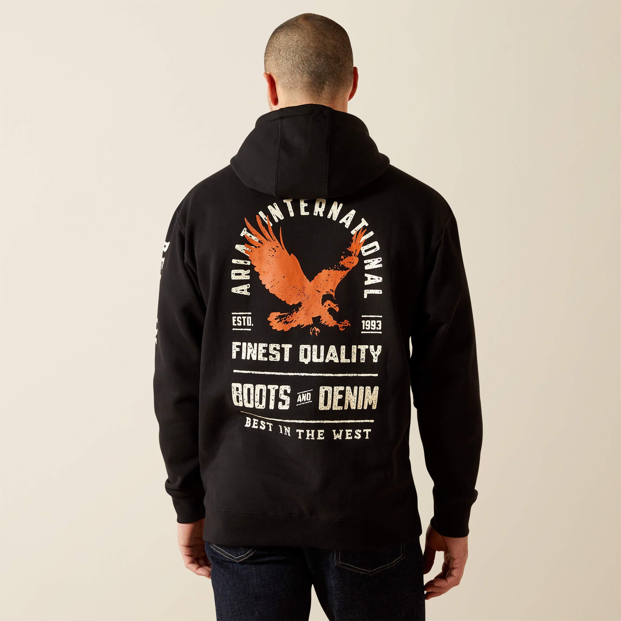 Ariat Eagle Large Hoodie Men - BLACK