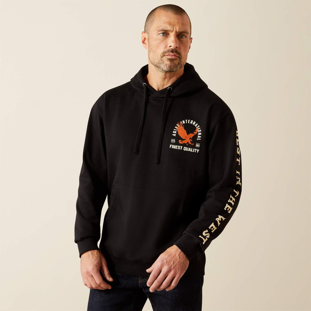 Ariat Eagle Large Hoodie Men - BLACK
