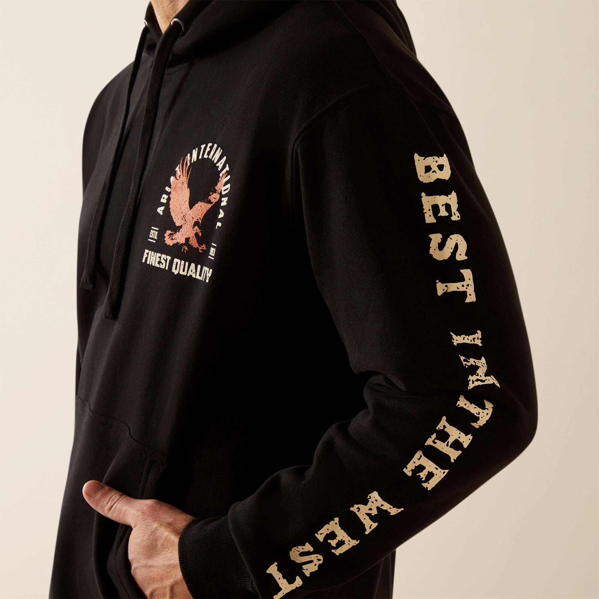 Ariat Eagle Large Hoodie Men - BLACK