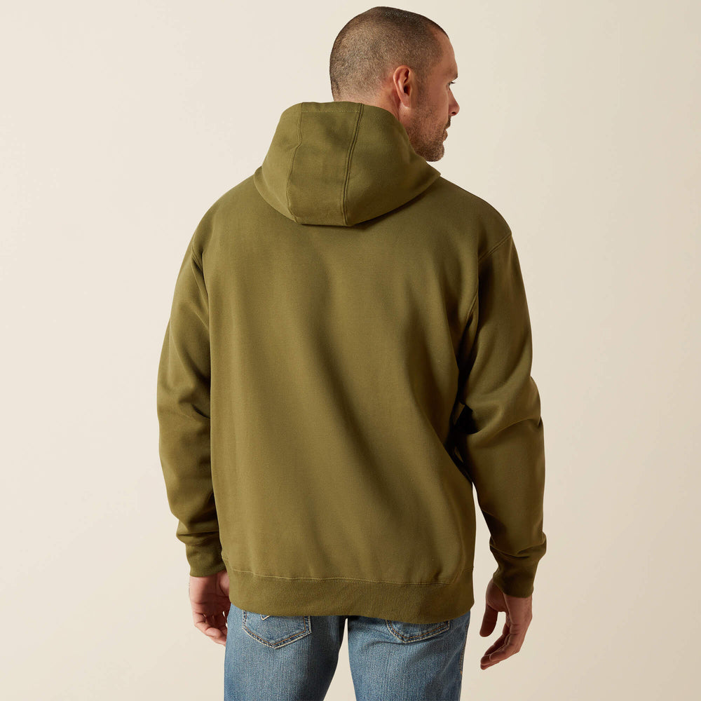 Ariat Embossed Logo Hoodie Men - WINTER MOSS