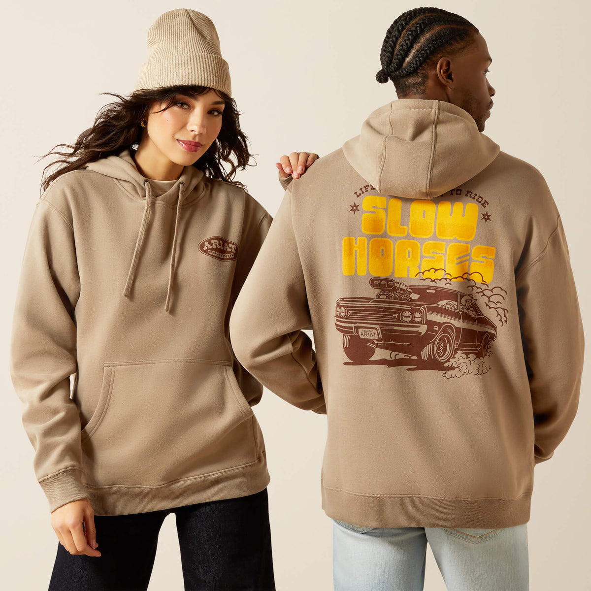Sendero Slow Horses Hoodie Men - BRINDLE