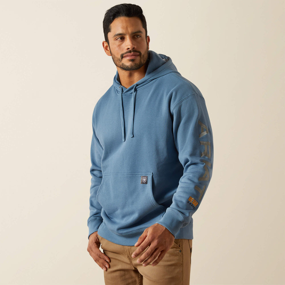Rebar Graphic Hoodie Men - BLUESTONE/MONUMENT