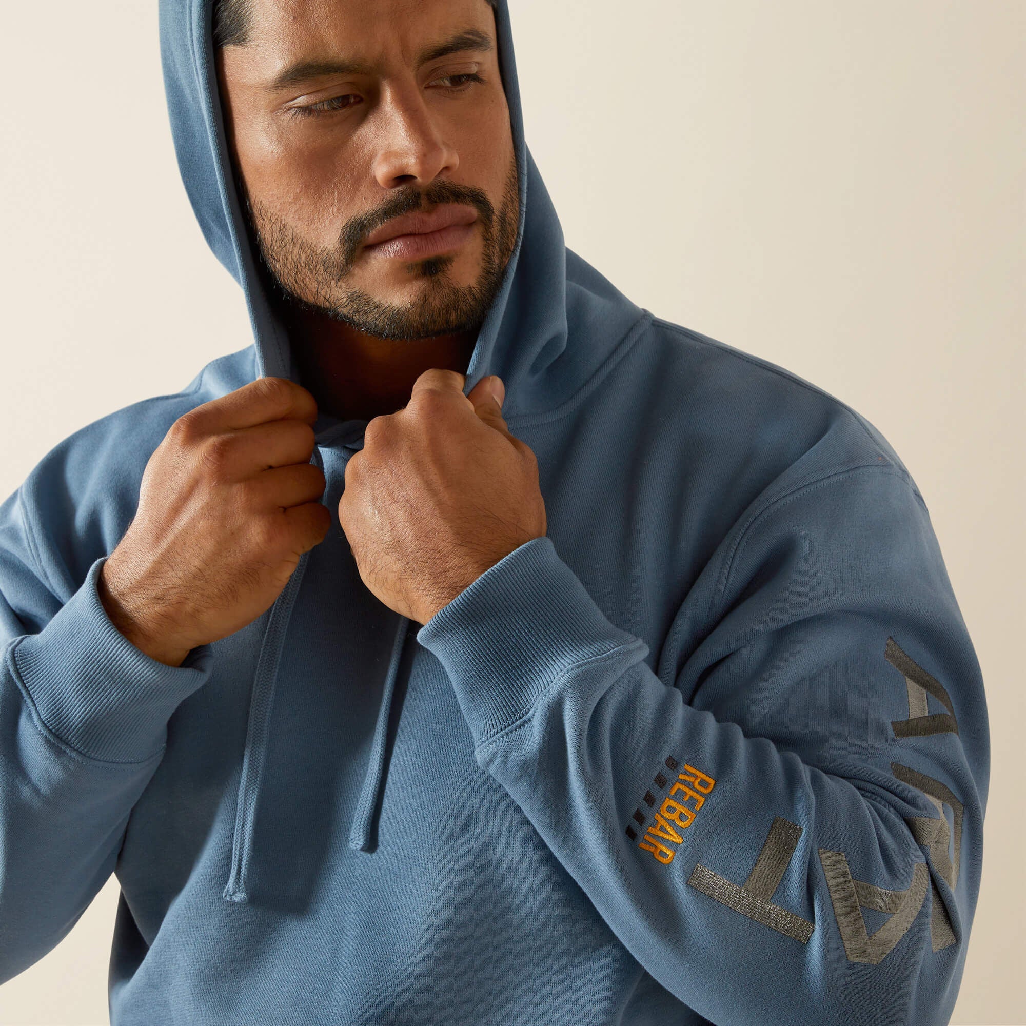 Rebar Graphic Hoodie Men - BLUESTONE/MONUMENT