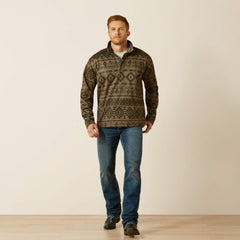 Caldwell 1/4 Button Sweater Men - LIGHT BROWN SOUTHWEST