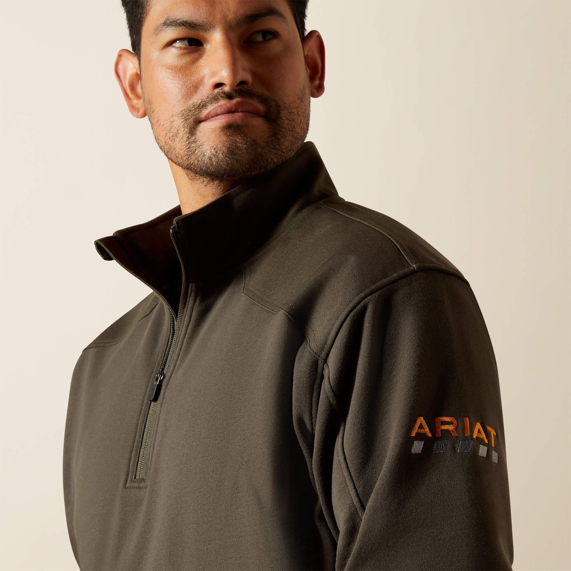Rebar Workman Duracanvas 1/4 Zip Sweatshirt Men - EARTH