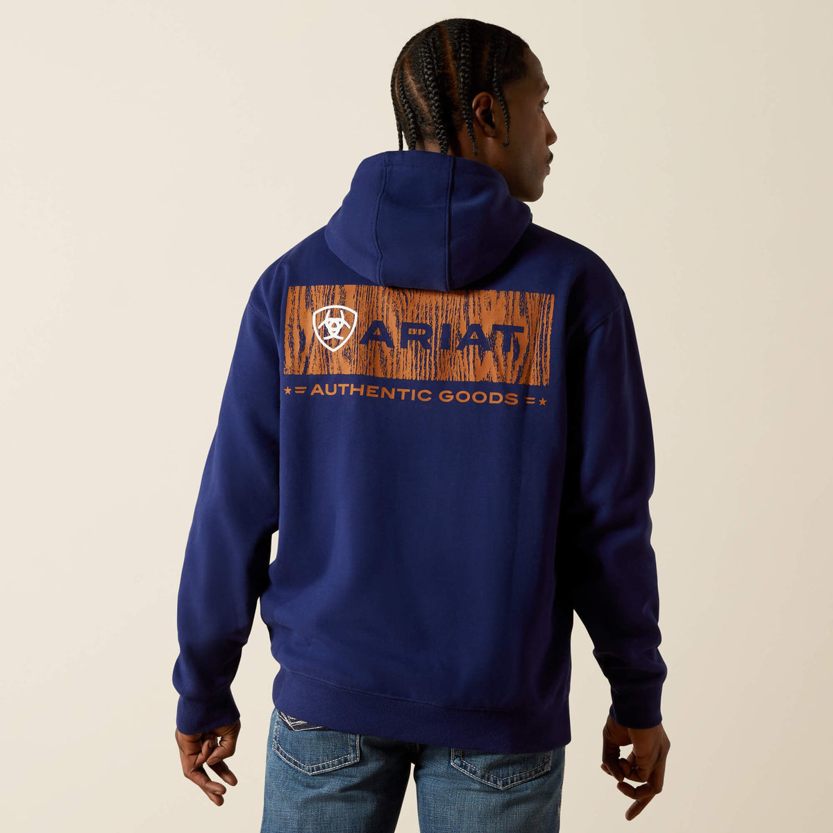 Ariat Woodshop Stack Hoodie Men - NAVY