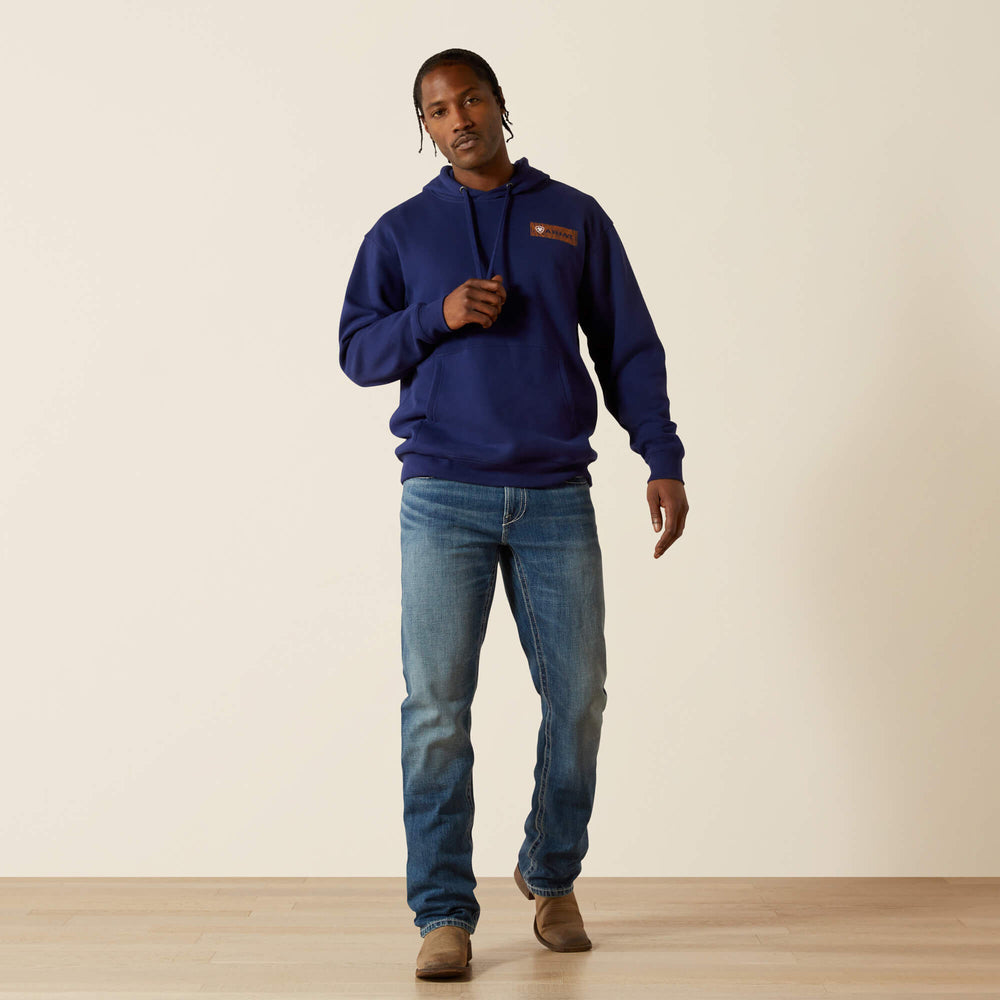 Ariat Woodshop Stack Hoodie Men - NAVY
