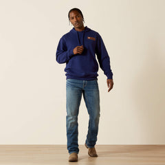 Ariat Woodshop Stack Hoodie Men - NAVY