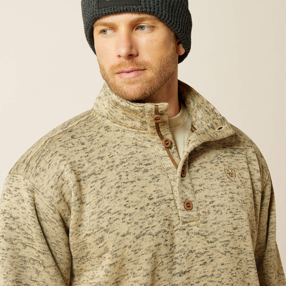 Caldwell 1/4 Button Sweater Men - BEIGE