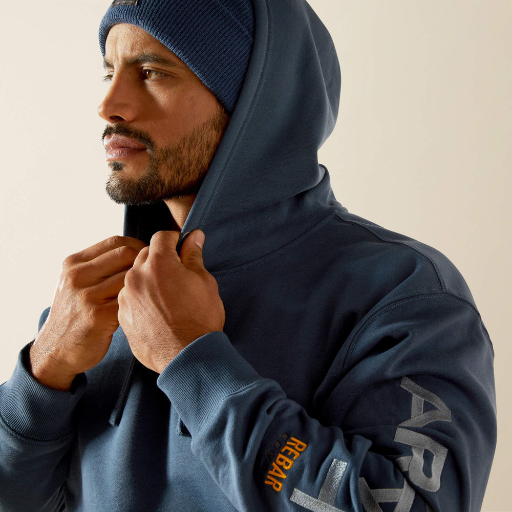Rebar Graphic Hoodie Men - ORION BLUE/DUSTY BLUE