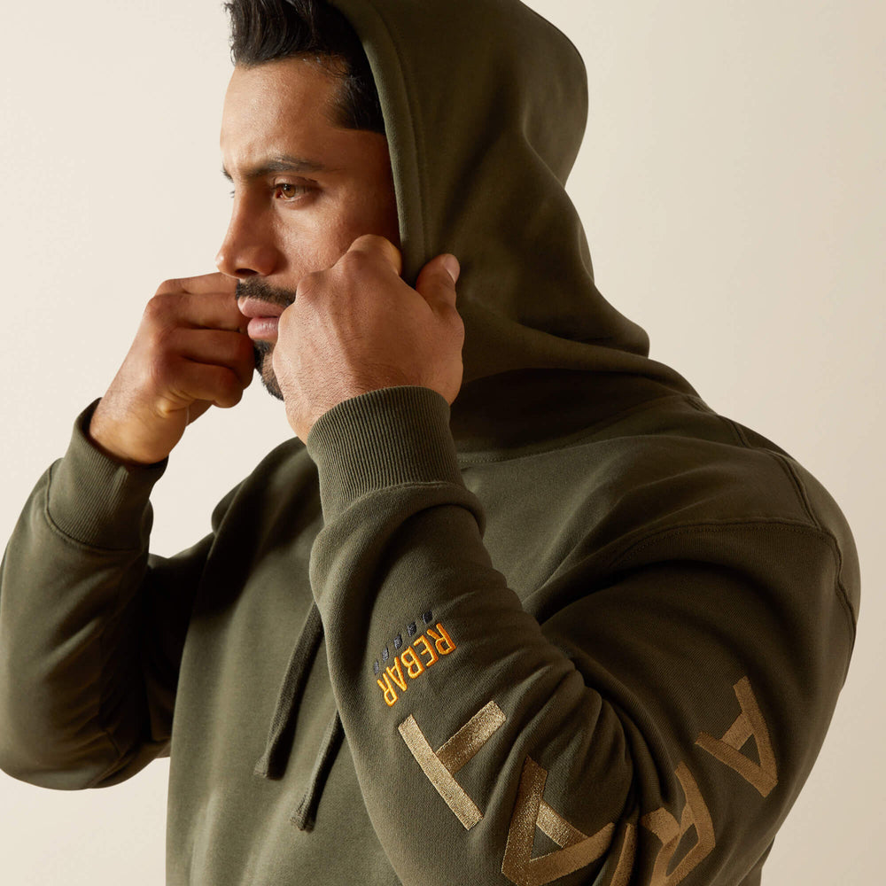 Rebar Graphic Hoodie Men - GRAPE LEAF/DRIED HERB