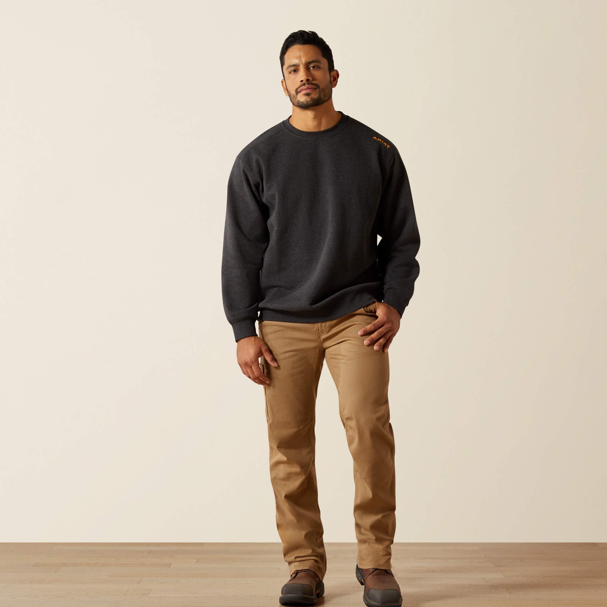 Rebar Lightweight Sweatshirt Men - CHARCOAL HEATHER