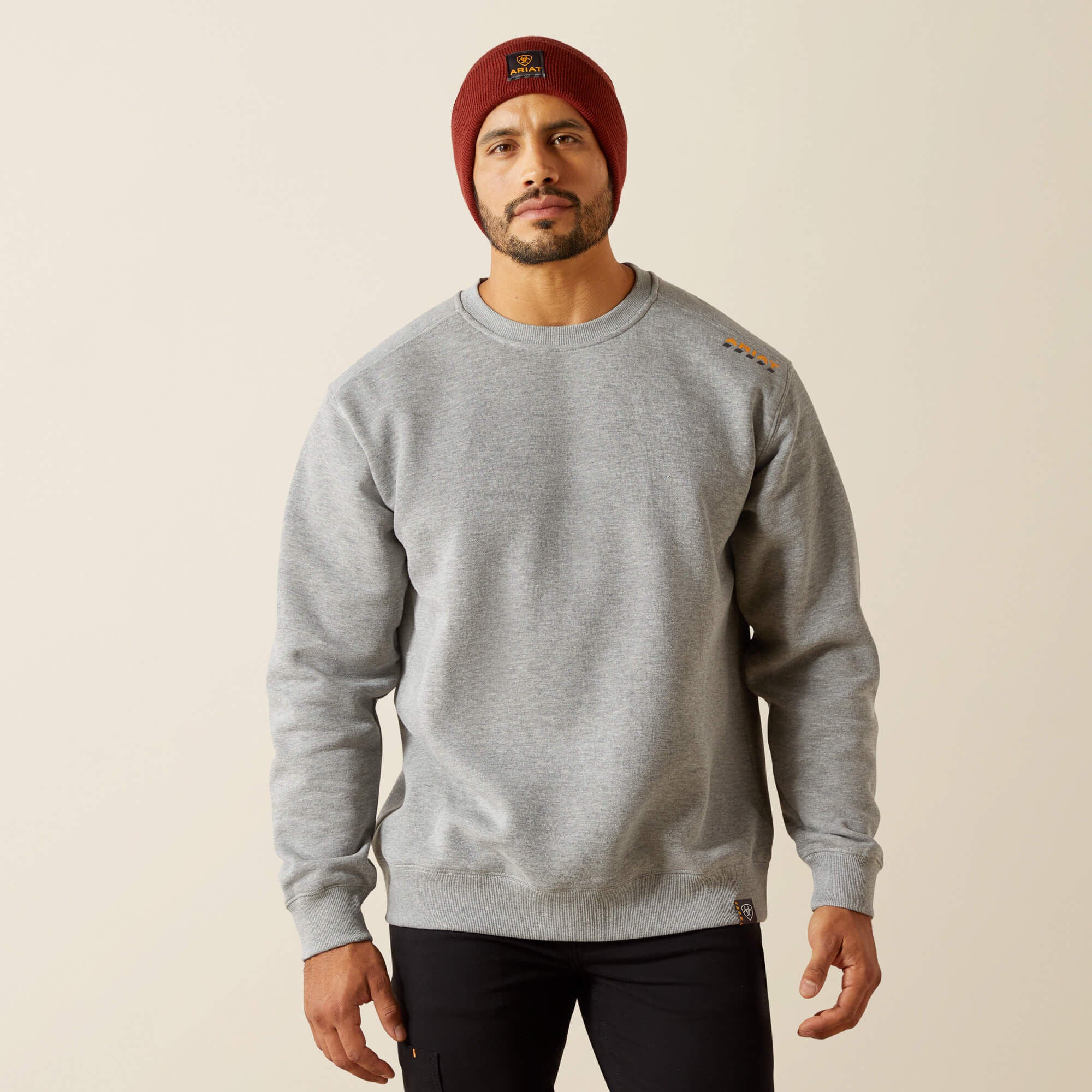 Rebar Lightweight Sweatshirt Men - HEATHER GREY
