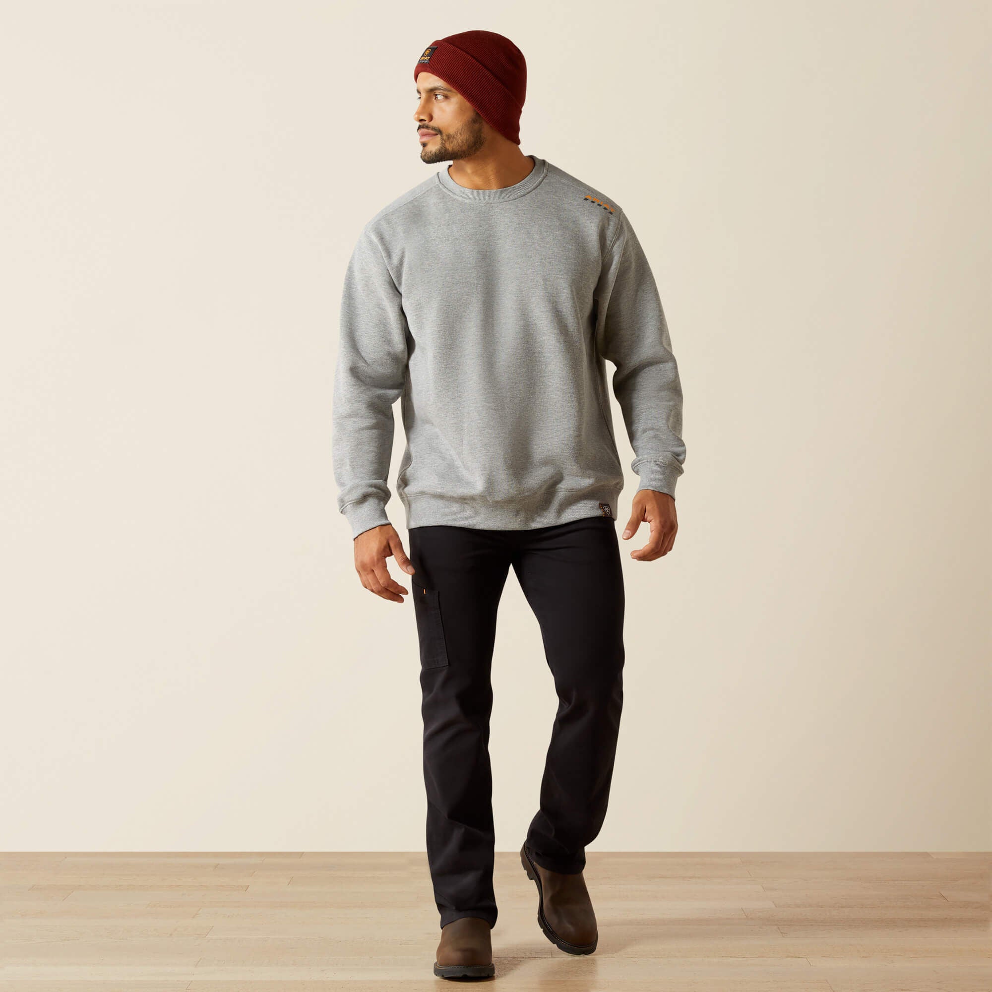 Rebar Lightweight Sweatshirt Men - HEATHER GREY