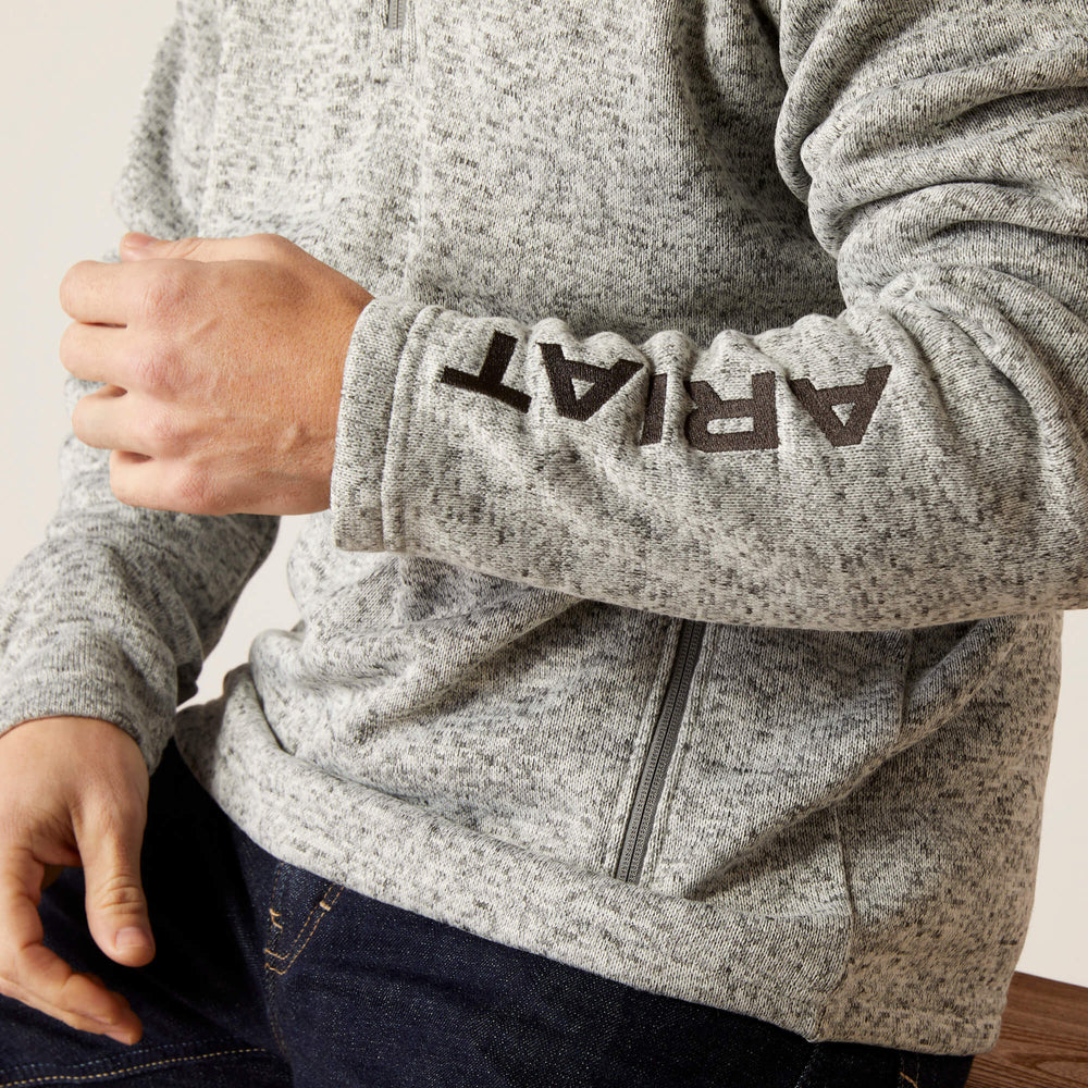 Caldwell Logo 1/4 Zip Sweater Men - NULLA HEATHER
