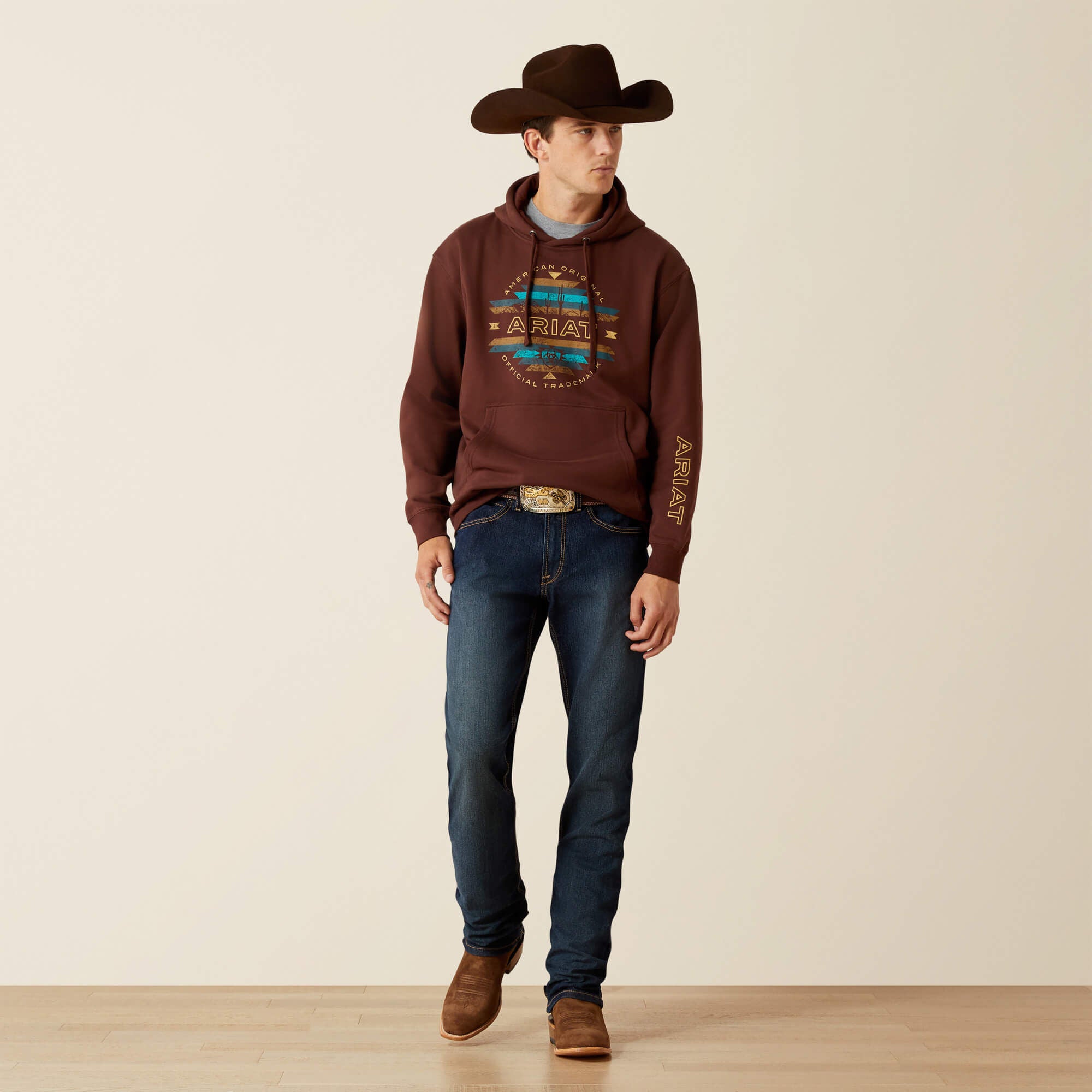 Ariat Carlsbad Canyon Hoodie Men - BROWN