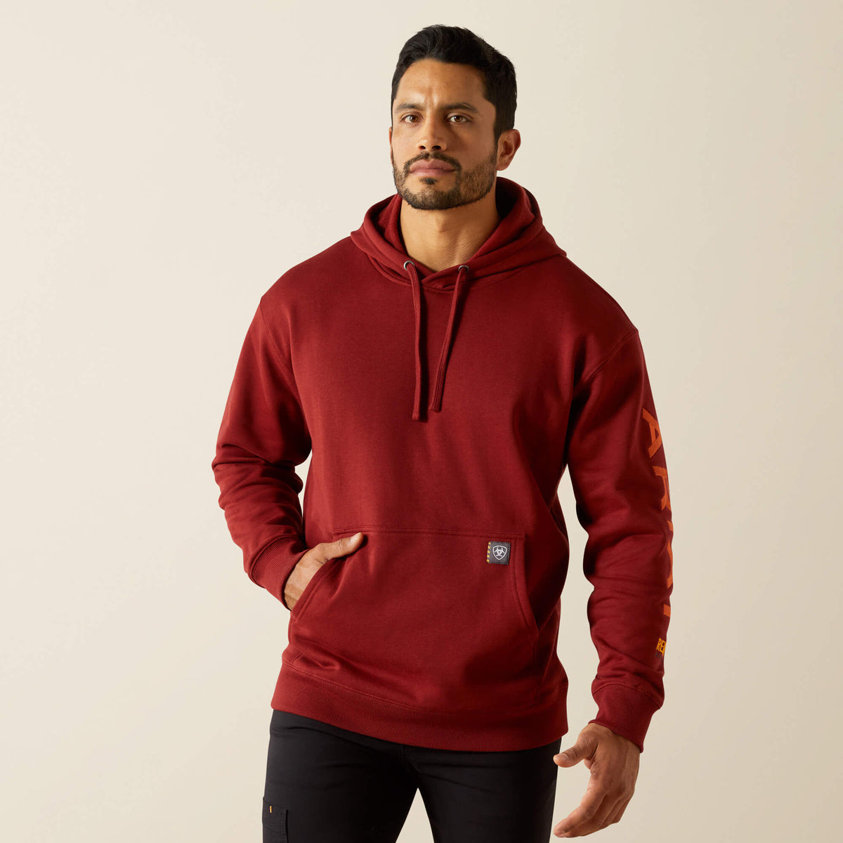 Rebar Graphic Hoodie Men - RUSSET BROWN/POTTER'S CLAY