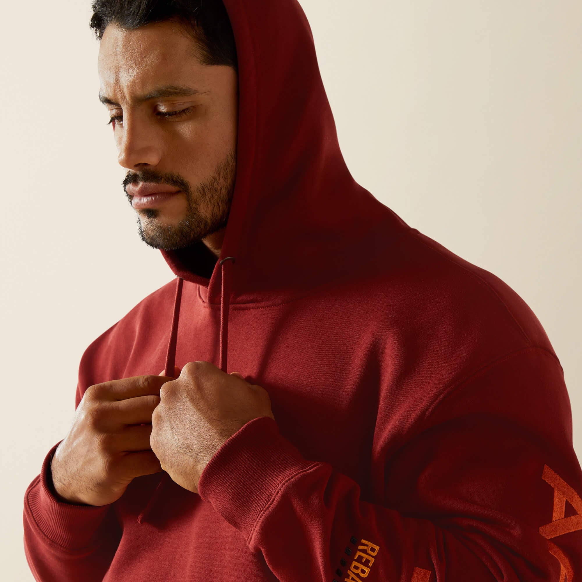 Rebar Graphic Hoodie Men - RUSSET BROWN/POTTER'S CLAY