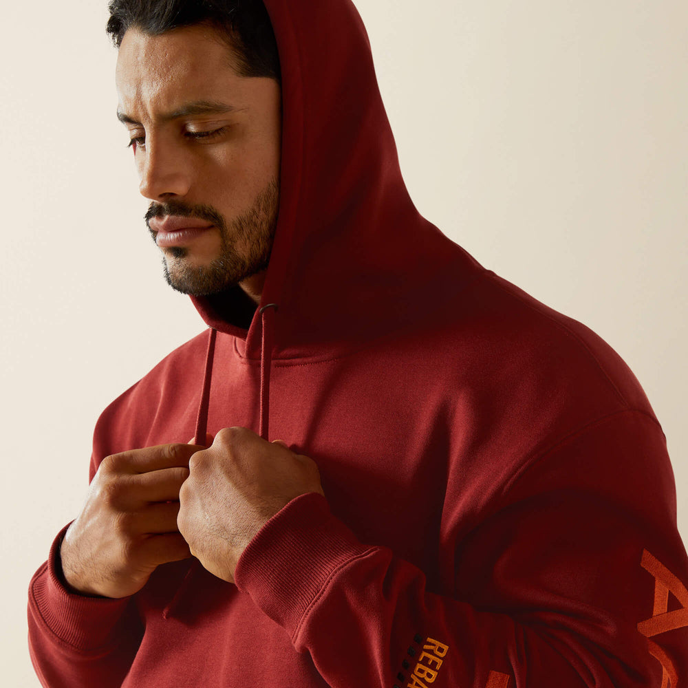 Rebar Graphic Hoodie Men - RUSSET BROWN/POTTER'S CLAY