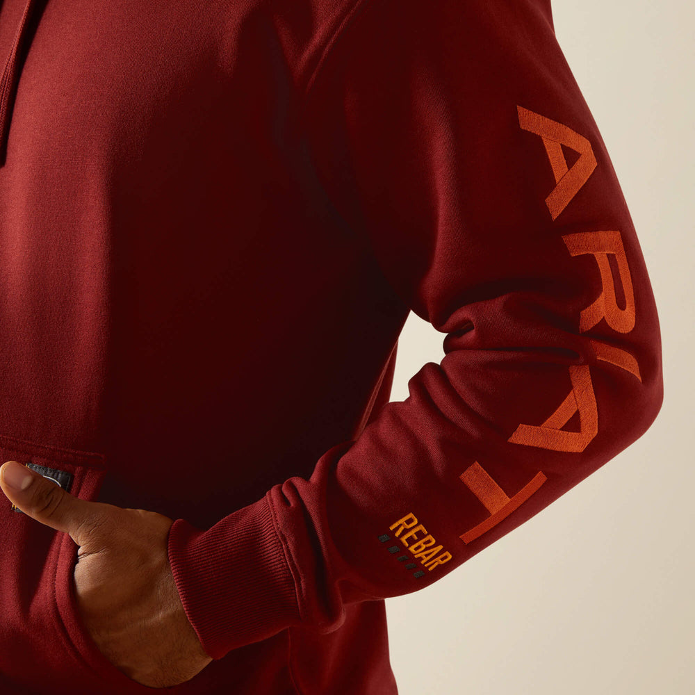 Rebar Graphic Hoodie Men - RUSSET BROWN/POTTER'S CLAY