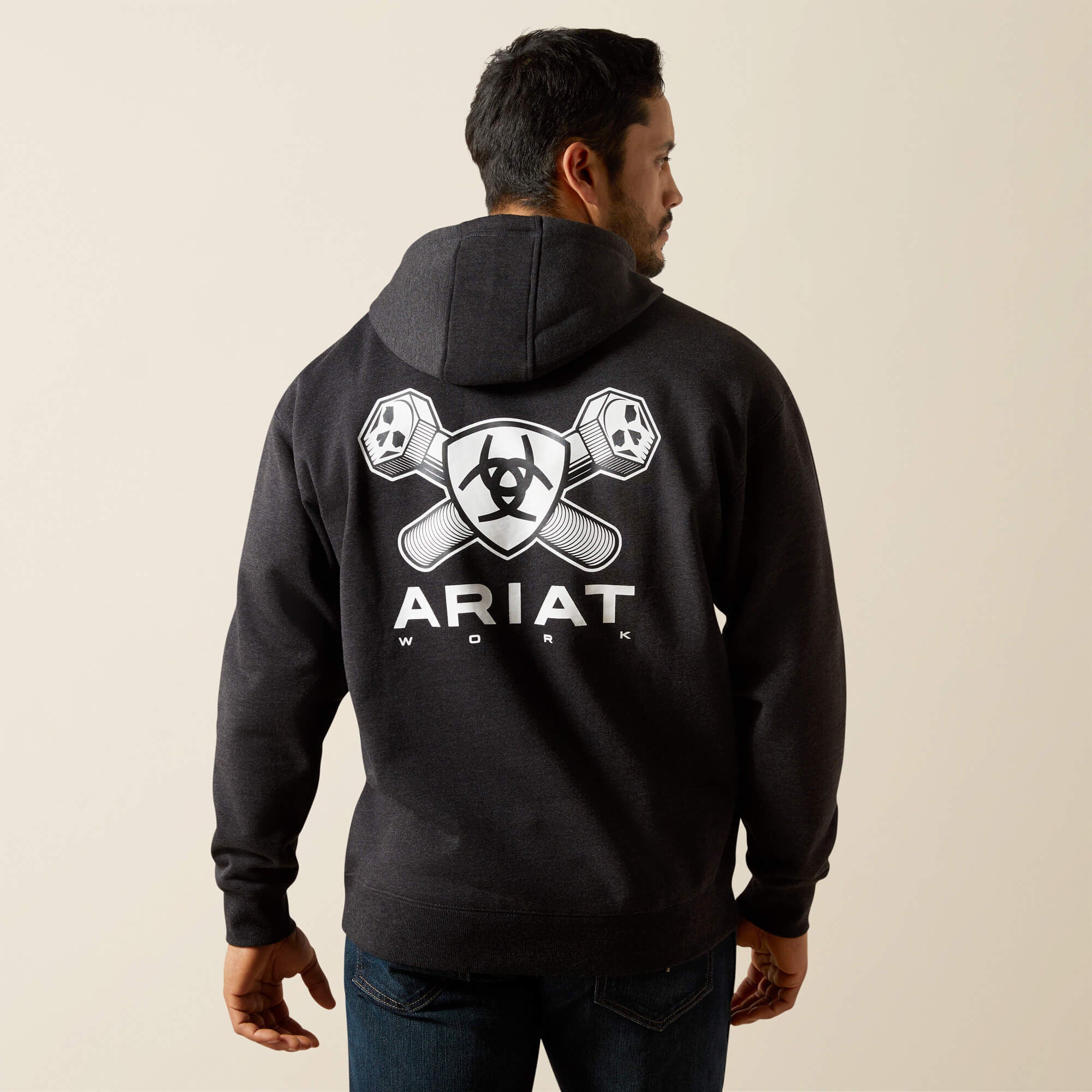 Rebar Workman Bolt Hoodie Men - CHARCOAL HEATHER