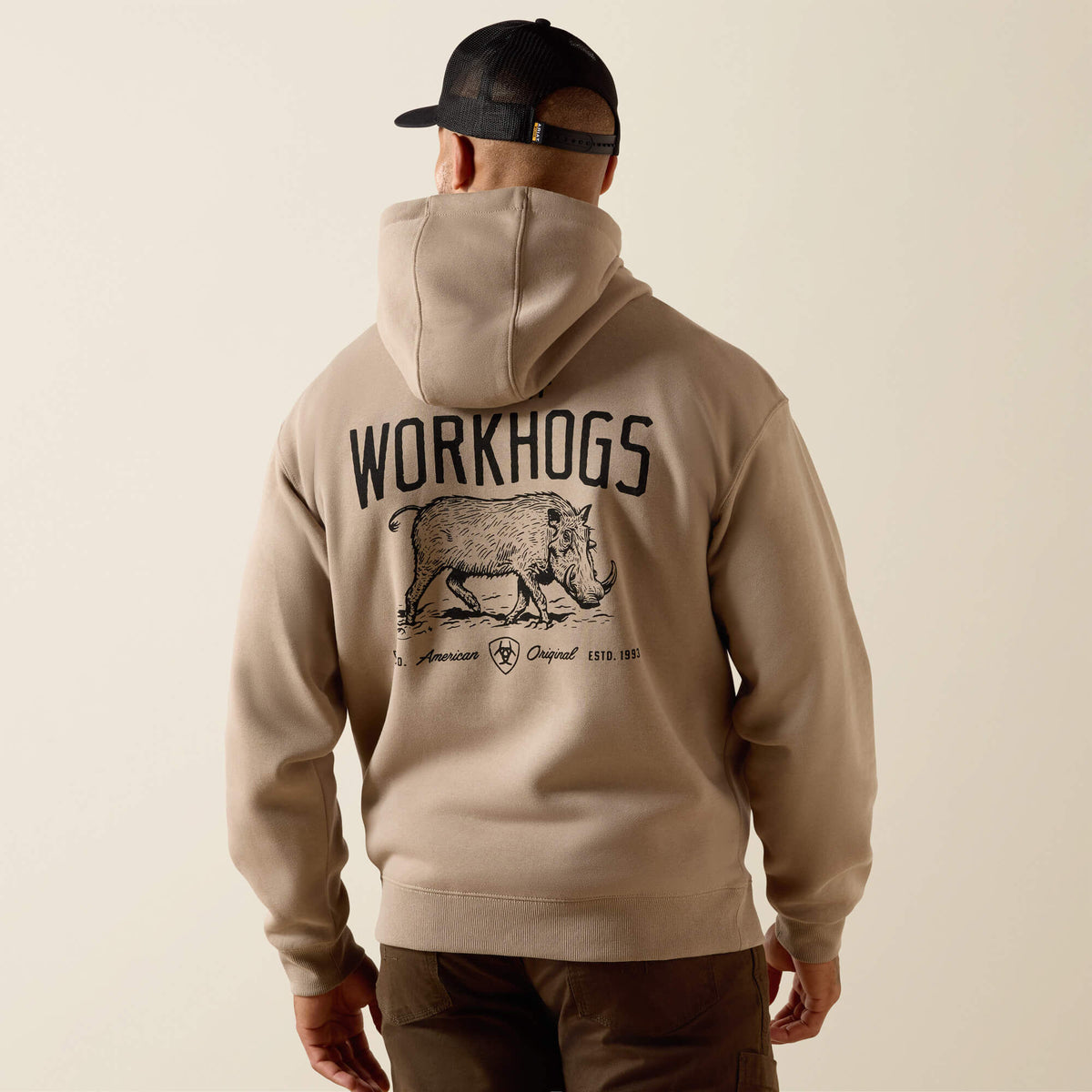 Rebar Lightweight Workhog Hoodie Men - GREIGE