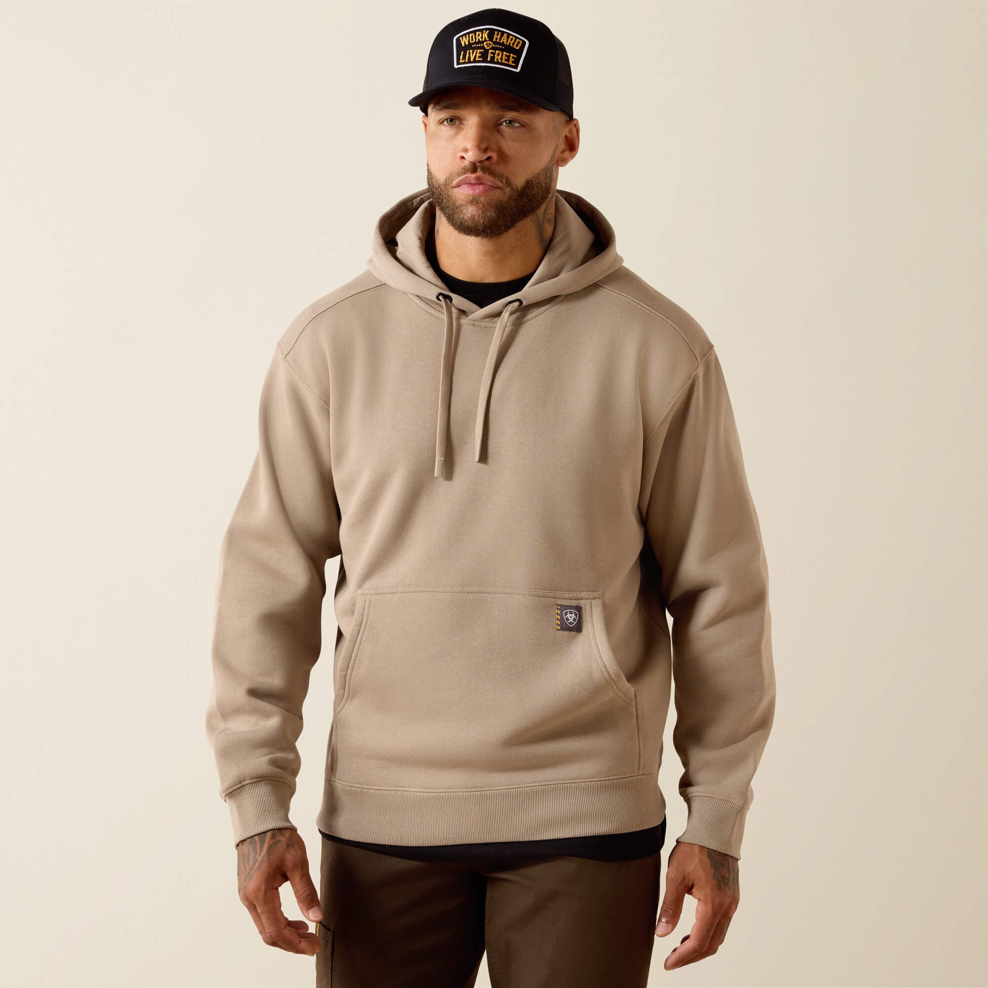 Rebar Lightweight Workhog Hoodie Men - GREIGE