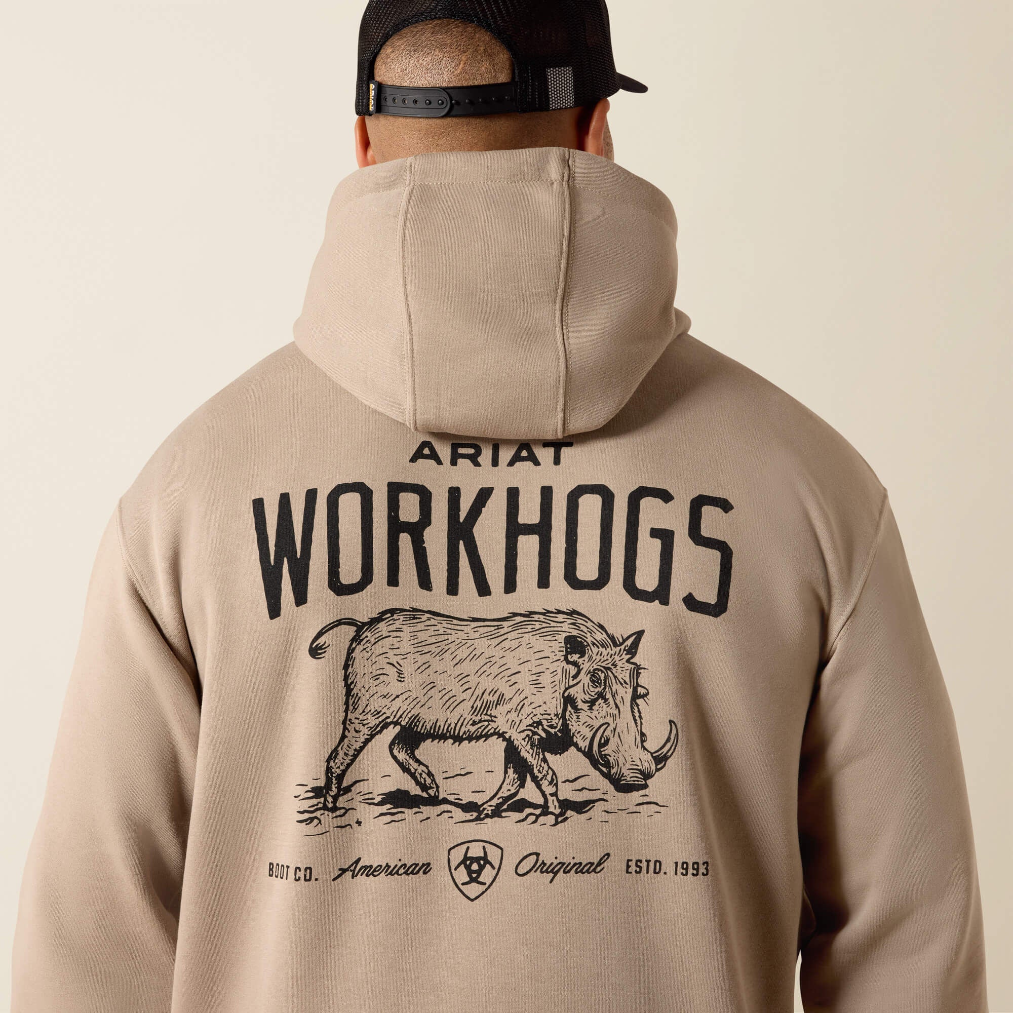 Rebar Lightweight Workhog Hoodie Men - GREIGE