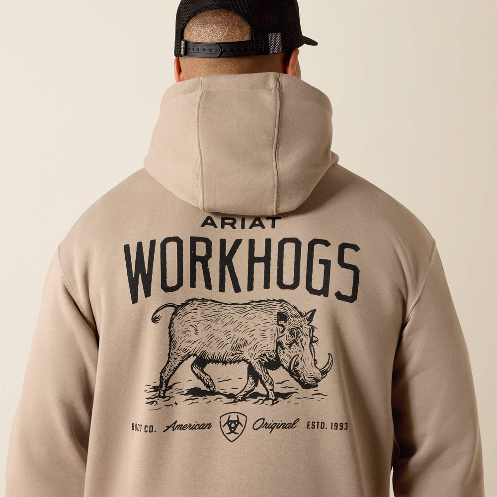 Rebar Lightweight Workhog Hoodie Men - GREIGE