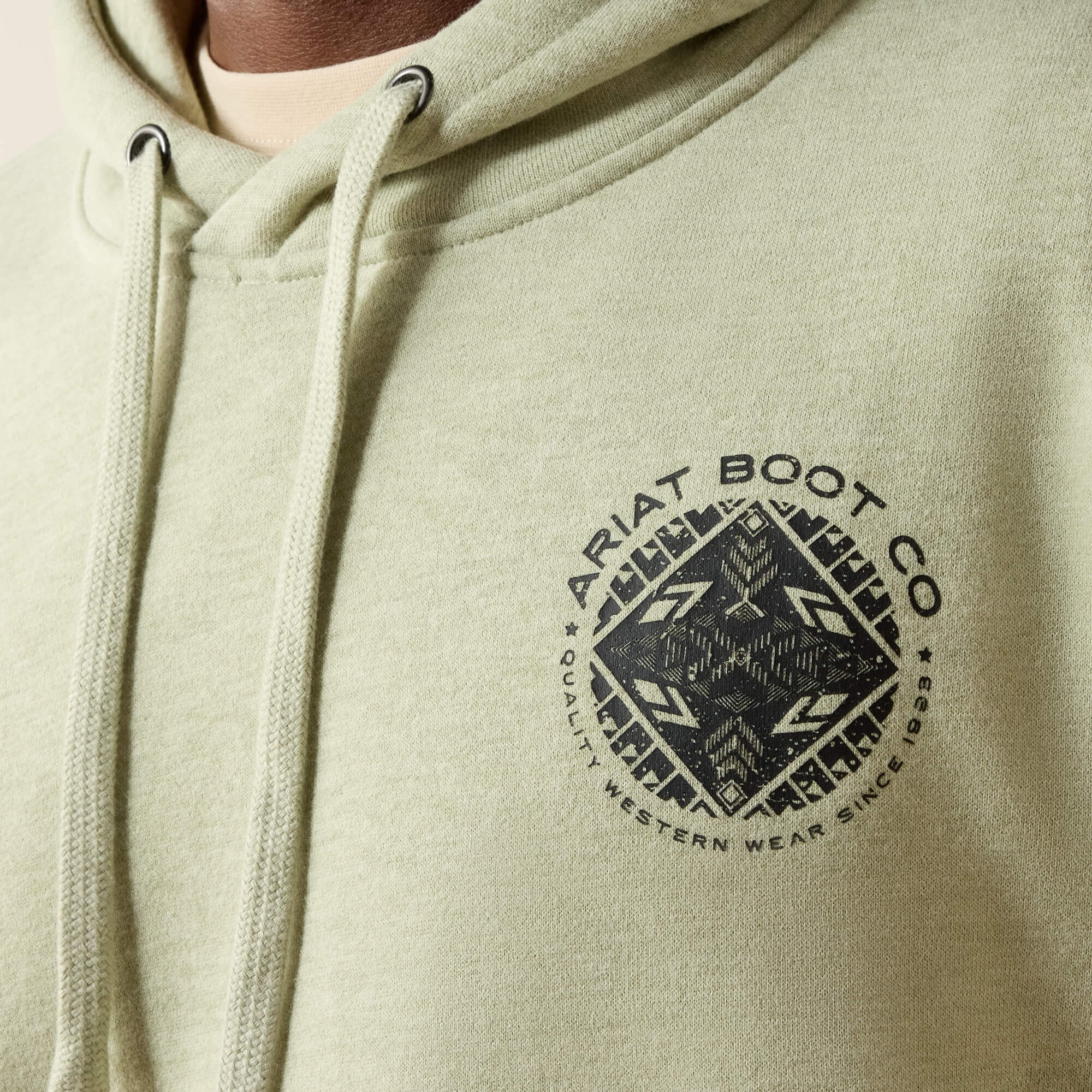 Ariat Southwest Sunset Fade Seal Hoodie Men - SAGE HEATHER