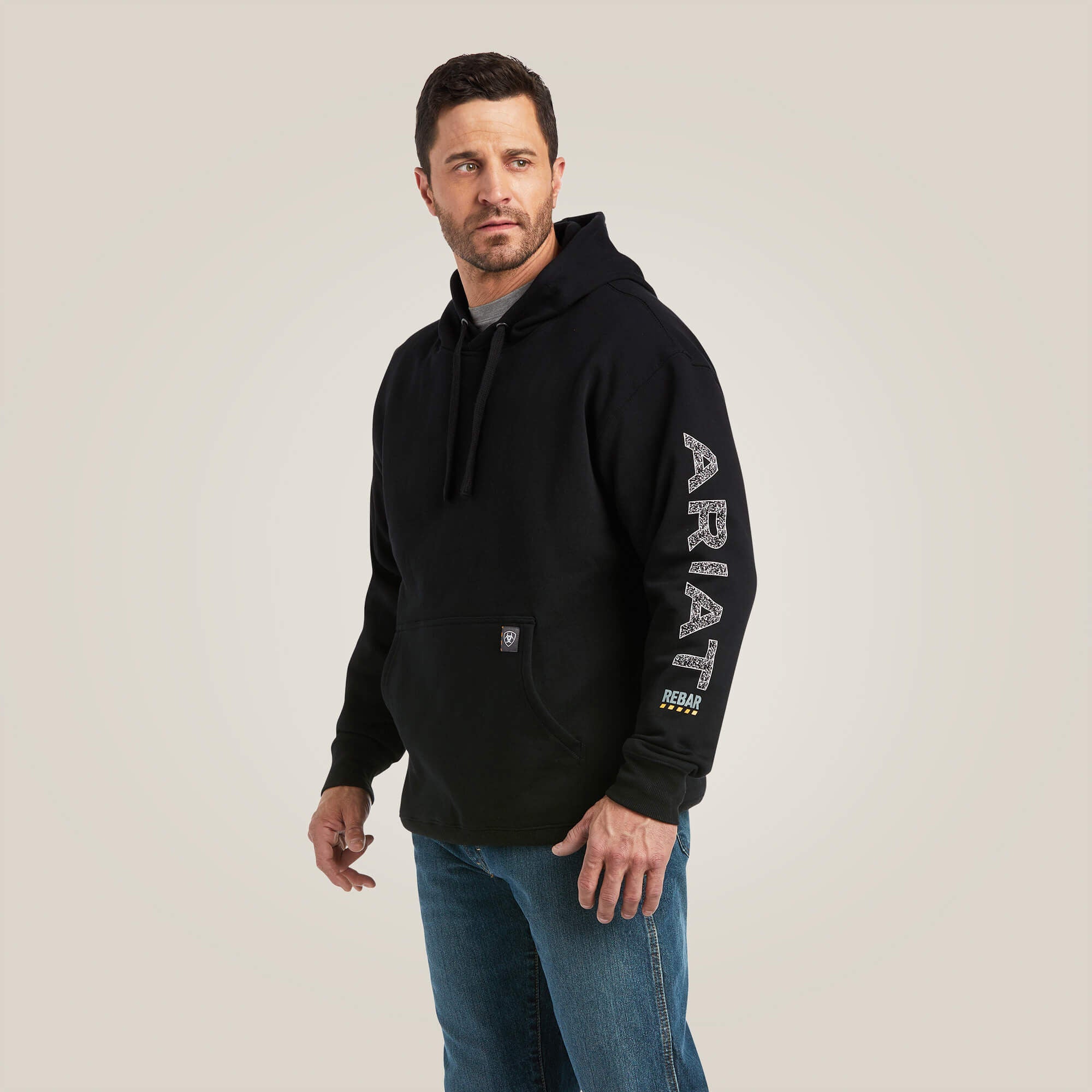 Rebar Roughneck Pullover Hoodie Men - BLACK