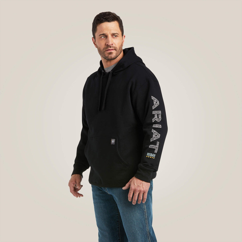 Rebar Roughneck Pullover Hoodie Men - BLACK